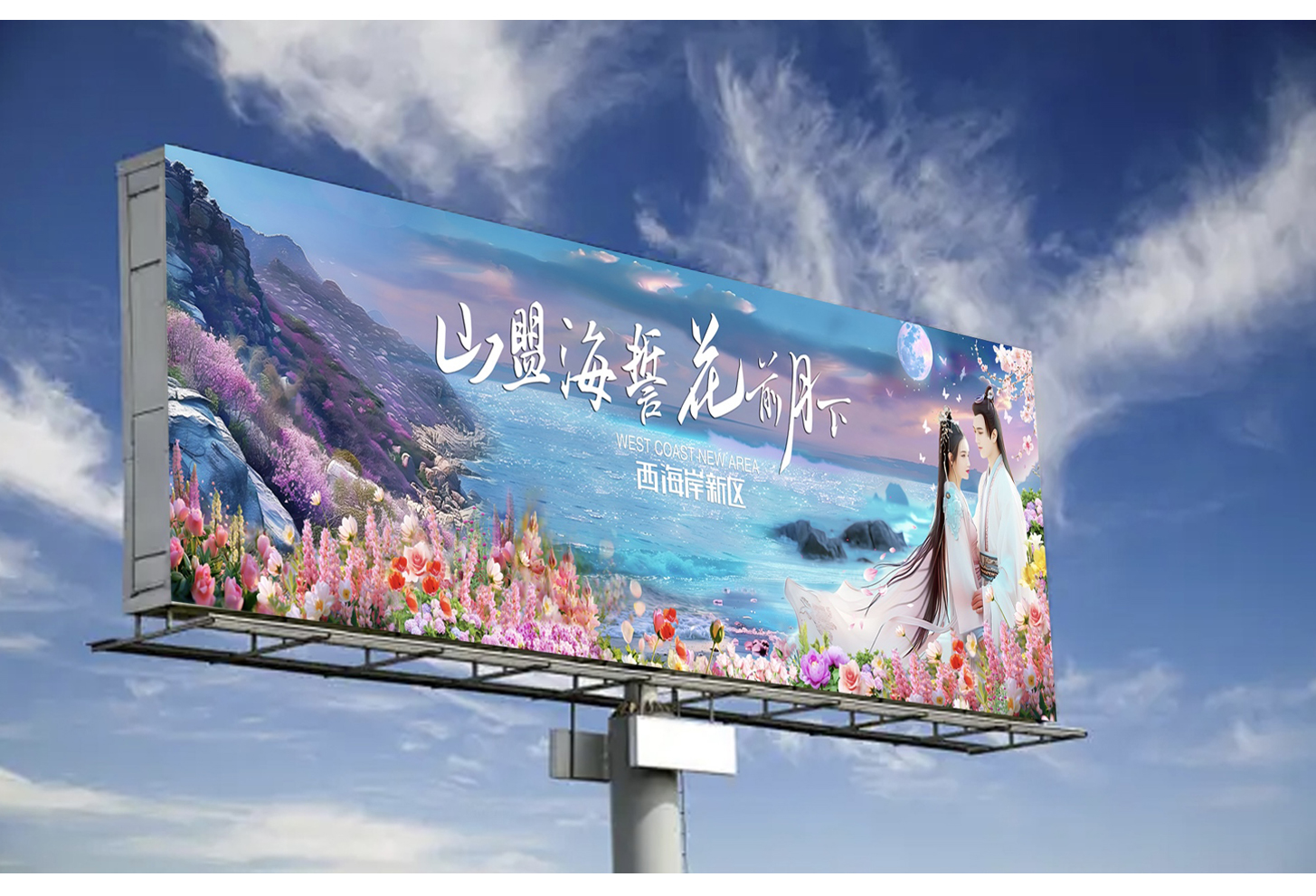 山盟海誓，花前月下